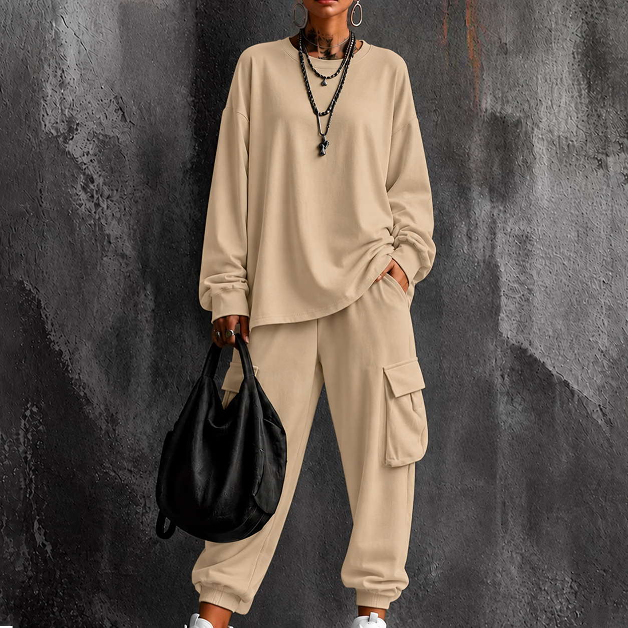 🍂 FALL SALE | 8 Women's 2-Piece Outfit Sets for Just $26.95 – Casual Crewneck Tops & Cargo Pants