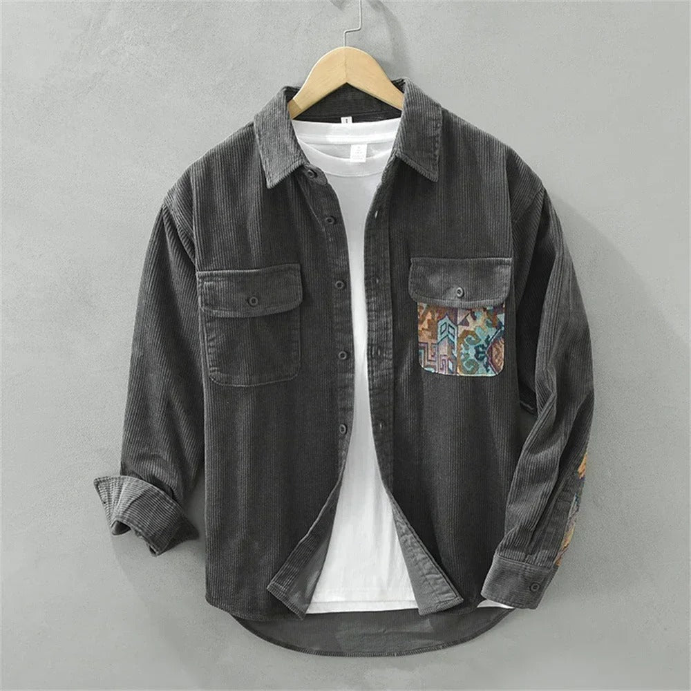 voguevina| Patch-Theory-Hemd aus Cord