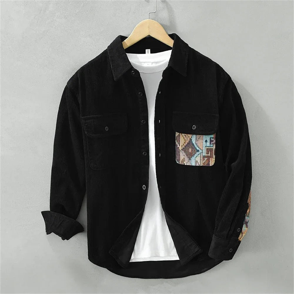voguevina| Patch-Theory-Hemd aus Cord