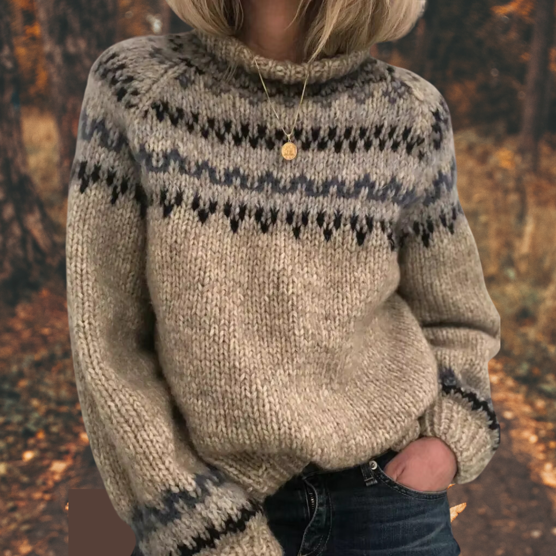 voguevina™ | Damen Nordic Strickpullover