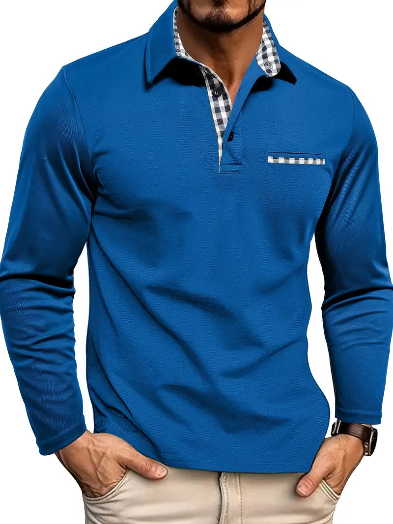 Voguevina – Poloshirt mit langen Ärmeln