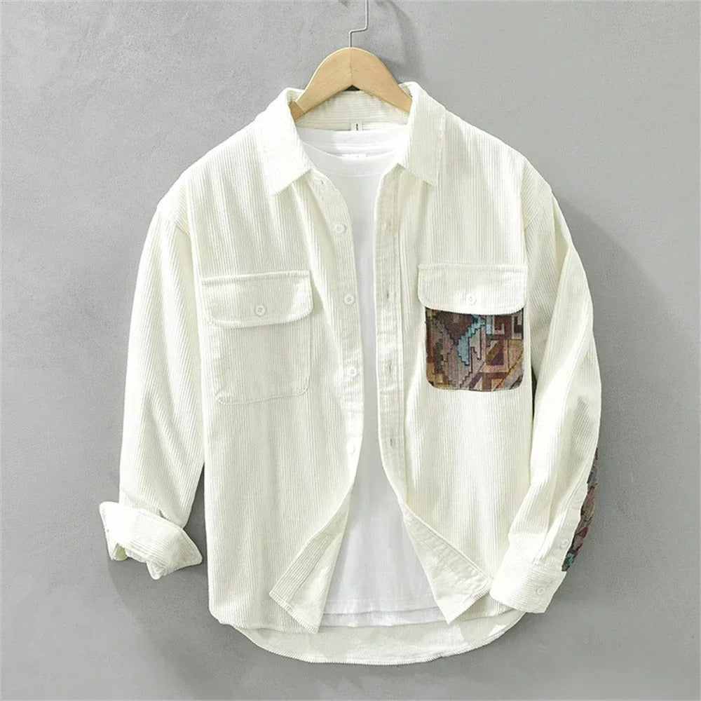 voguevina| Patch-Theory-Hemd aus Cord