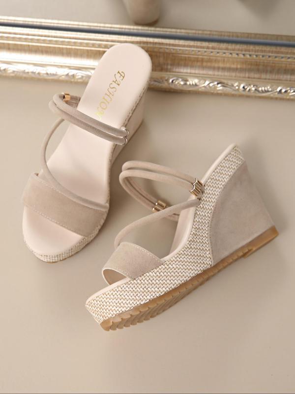 Women's Fashionable Solid Color Platform Wedge Orthopedic Shoes-blumpark