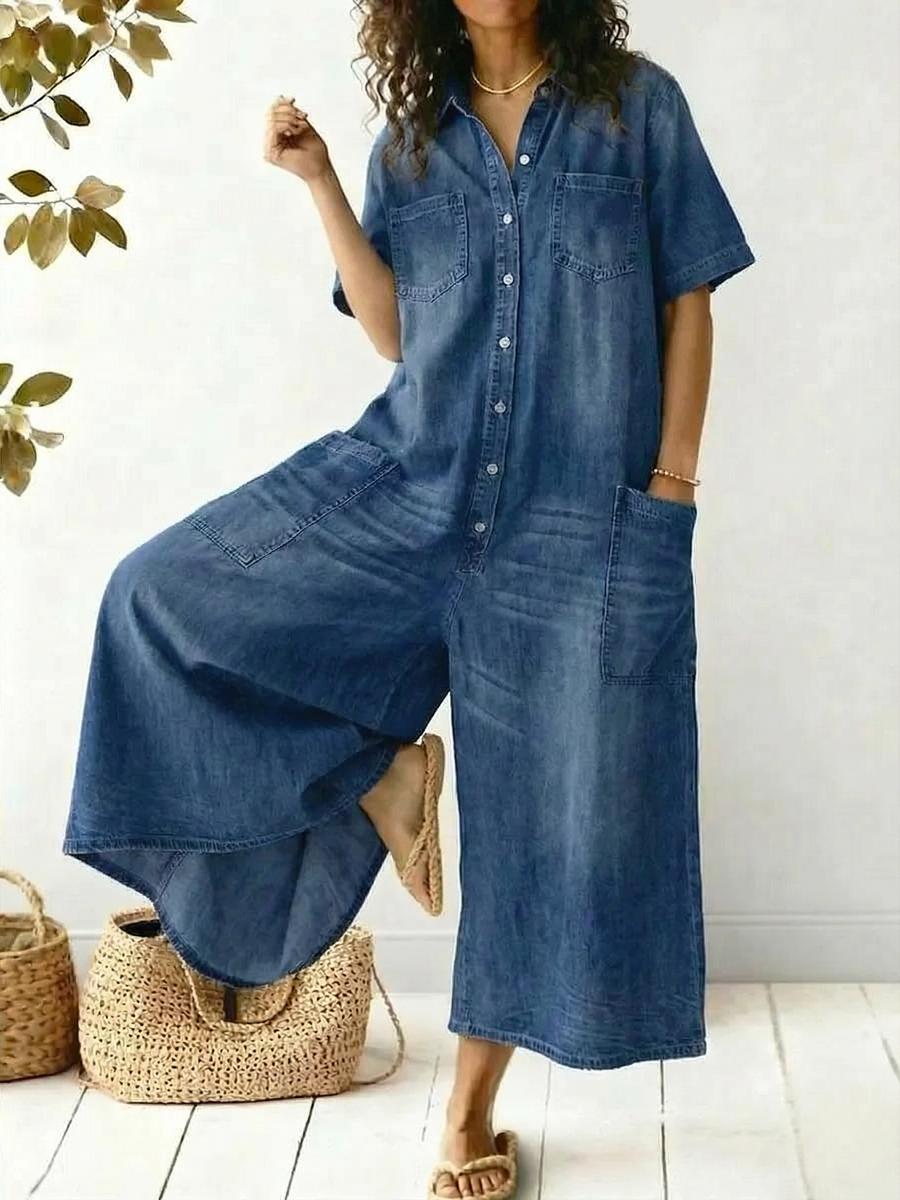 Women's Cozy And Casual Cotton Jumpsuit-blumpark