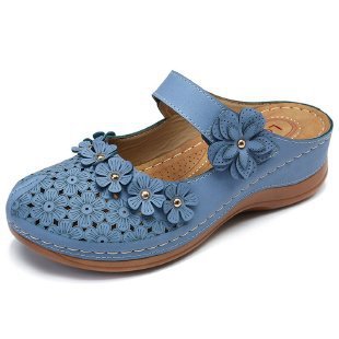 EDITH | FLORAL CUTOUT ORTHOPEDIC CLOGS-blumpark