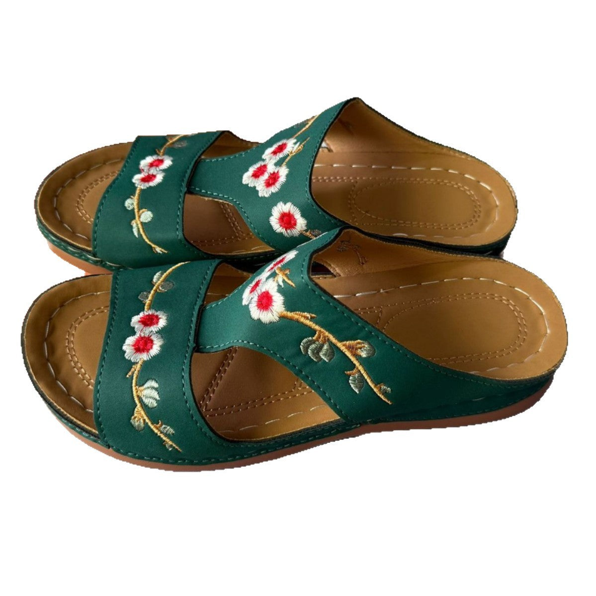 BLOSSOM | FLORAL ORTHOPEDIC SLIDE SANDALS-blumpark