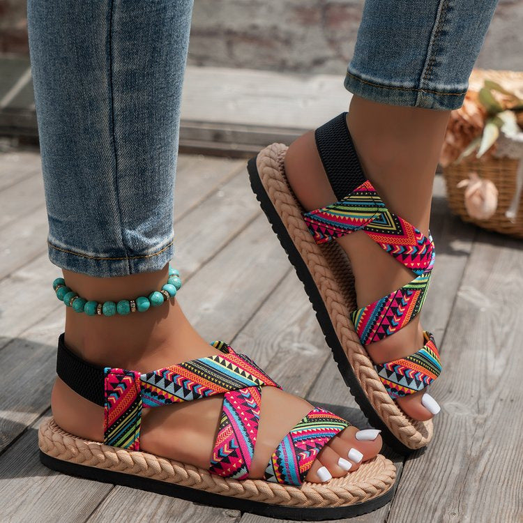 SKYLAR | BRAIDED PLATFORM ESPADRILLE SANDALS-blumpark