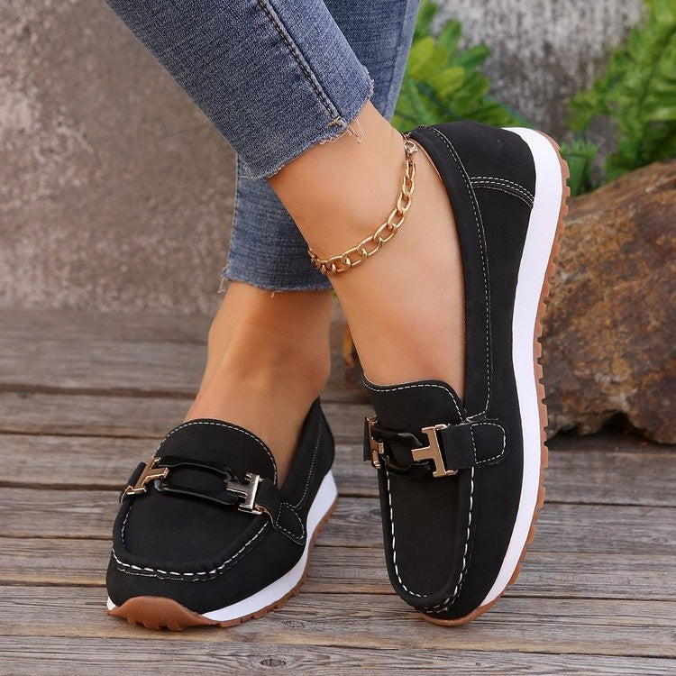 NAOMI | ELEGANT ORTHOPEDIC BUCKLE LOAFERS-blumpark