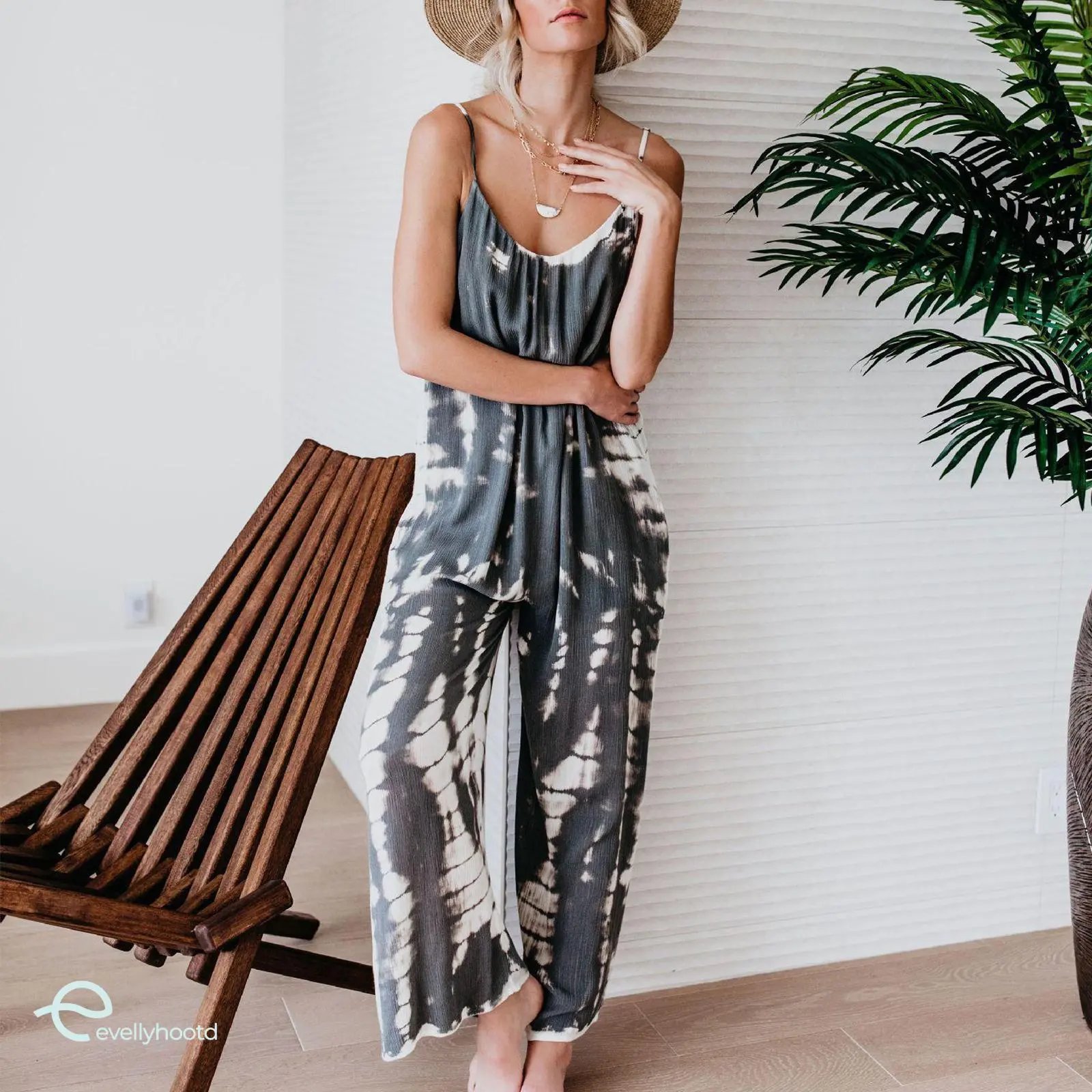 ⏰49% OFF✨Plus Size Women Fashion Wide Leg Suspender Jumpsuit with Pockets Curvy Overalls-blumpark