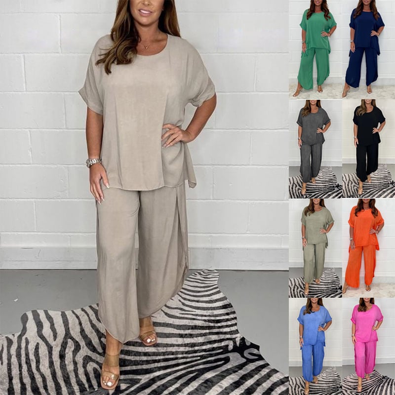 commsmarket-Hot Sale 48% OFF💖Floaty 2 Piece Sleeved Trouser Set-blumpark