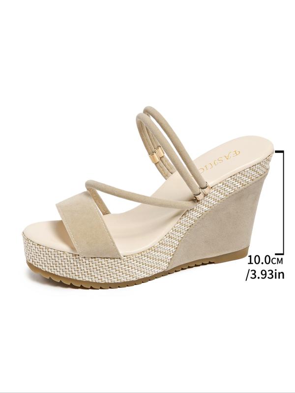 Women's Fashionable Solid Color Platform Wedge Orthopedic Shoes-blumpark