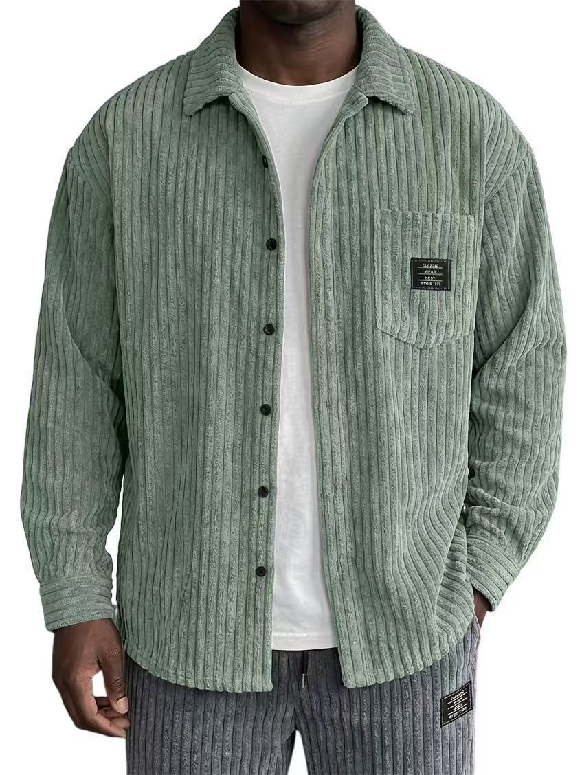 Men's ribbed overshirt product view