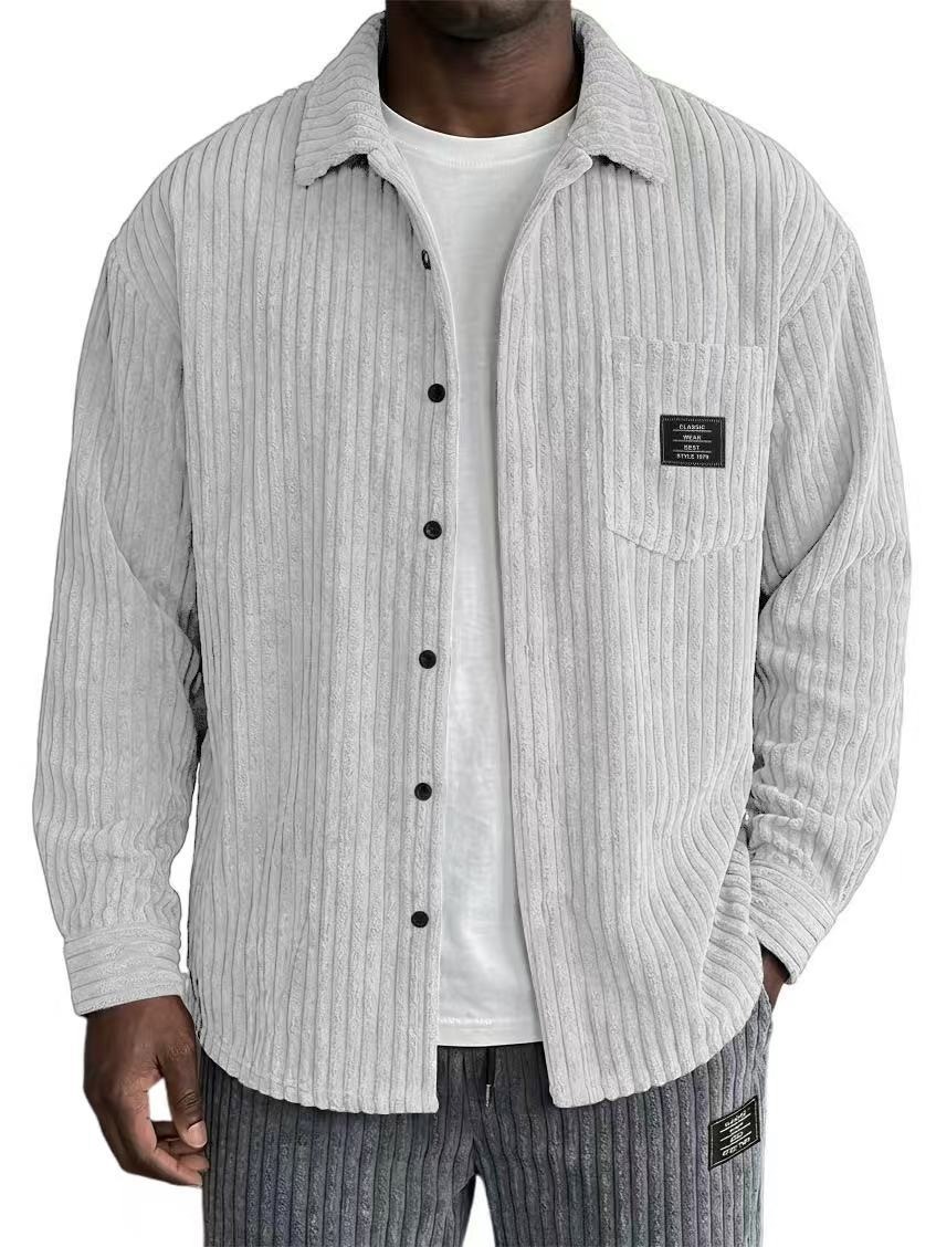 Men's ribbed overshirt product view