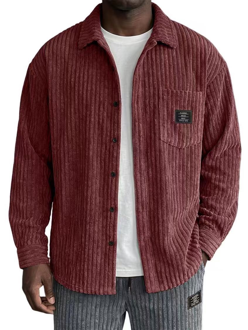 Men's ribbed overshirt product view