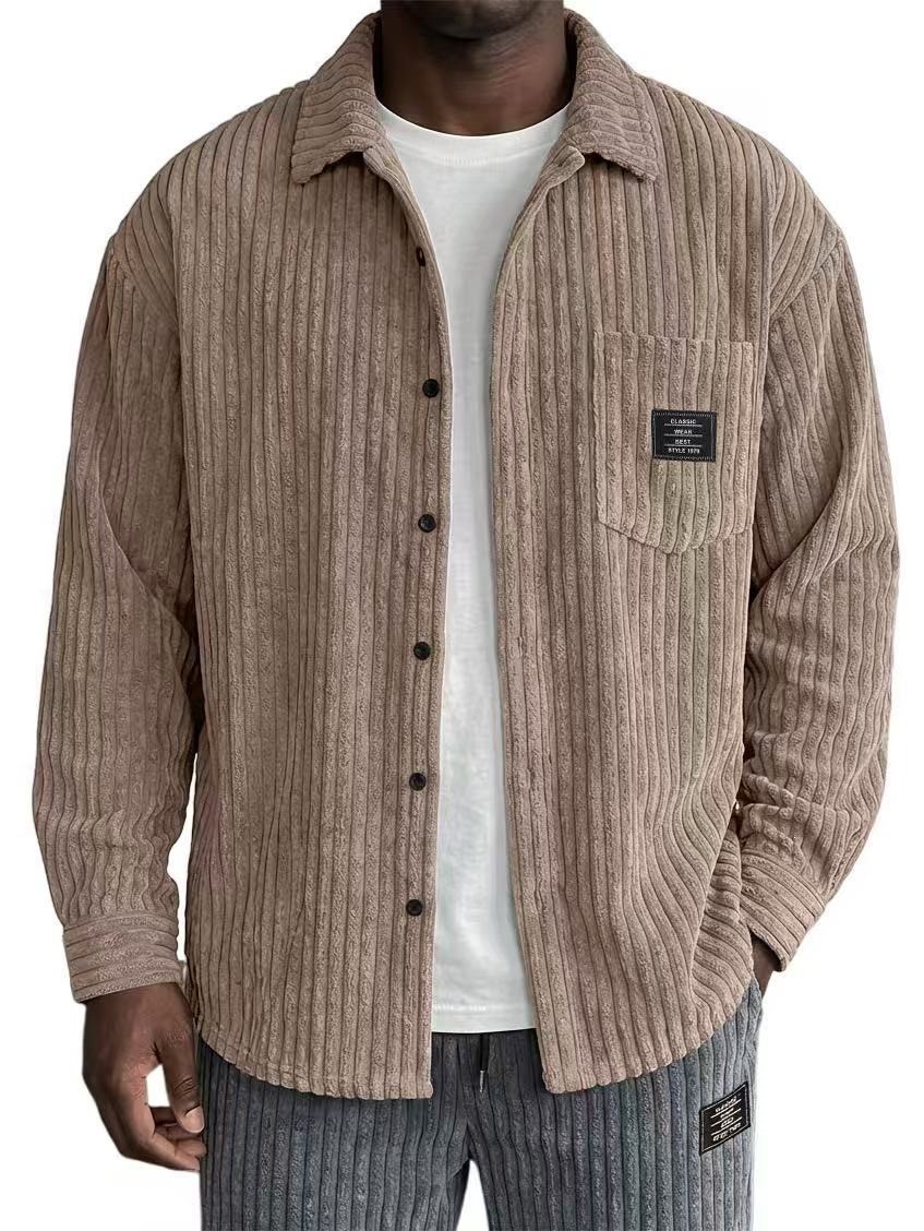 Men's ribbed overshirt product view