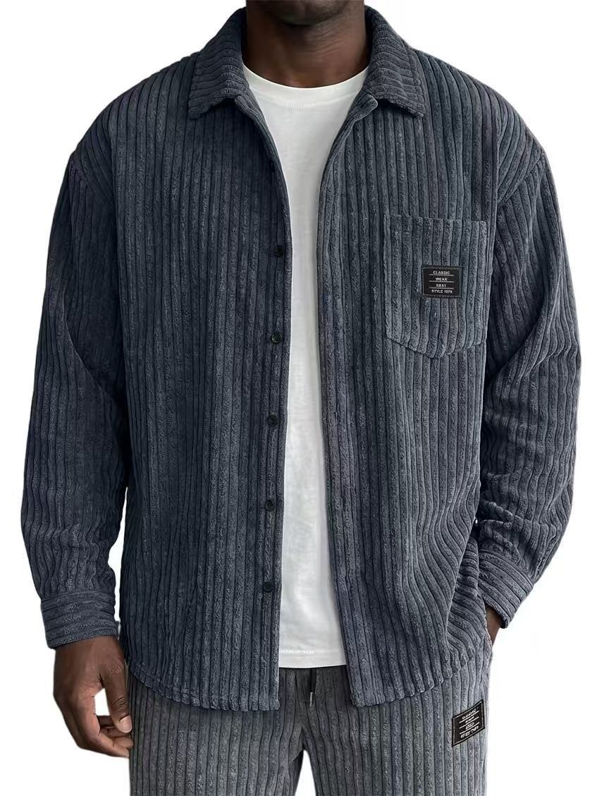 Men's ribbed overshirt product view