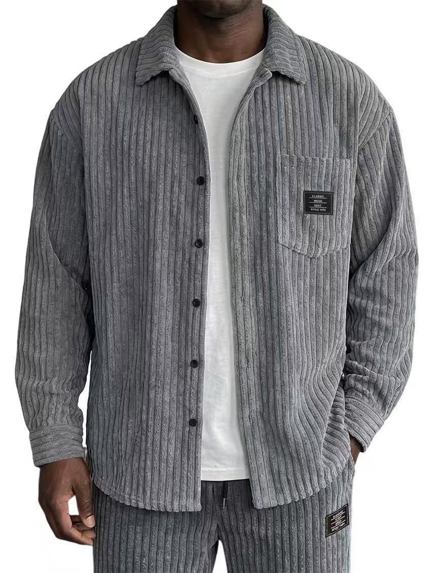 Men's ribbed overshirt product view