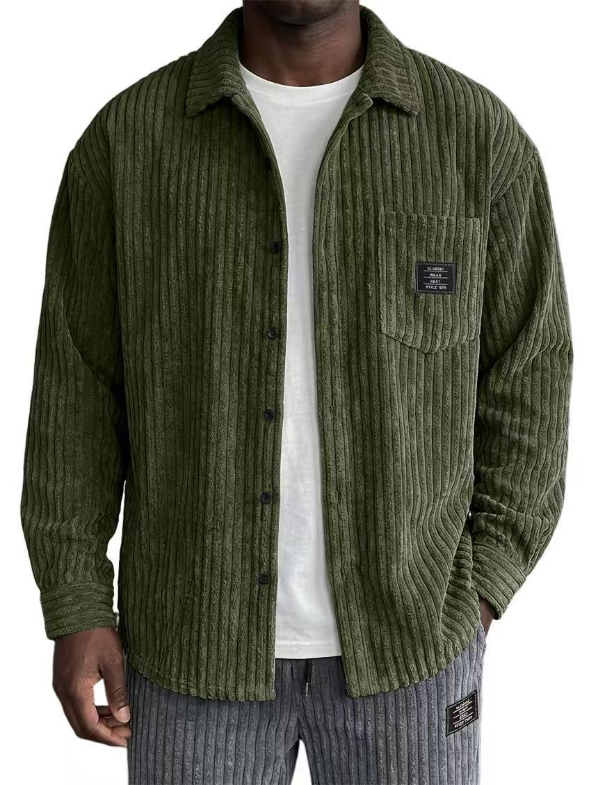 Men's ribbed overshirt product view