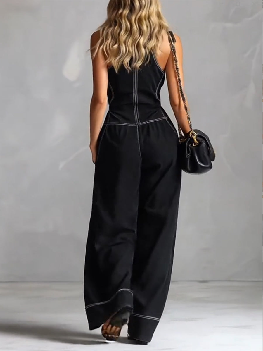 🔥 Casual Zippered Cotton Jumpsuit — The Ultimate Everyday Must-Have-blumpark