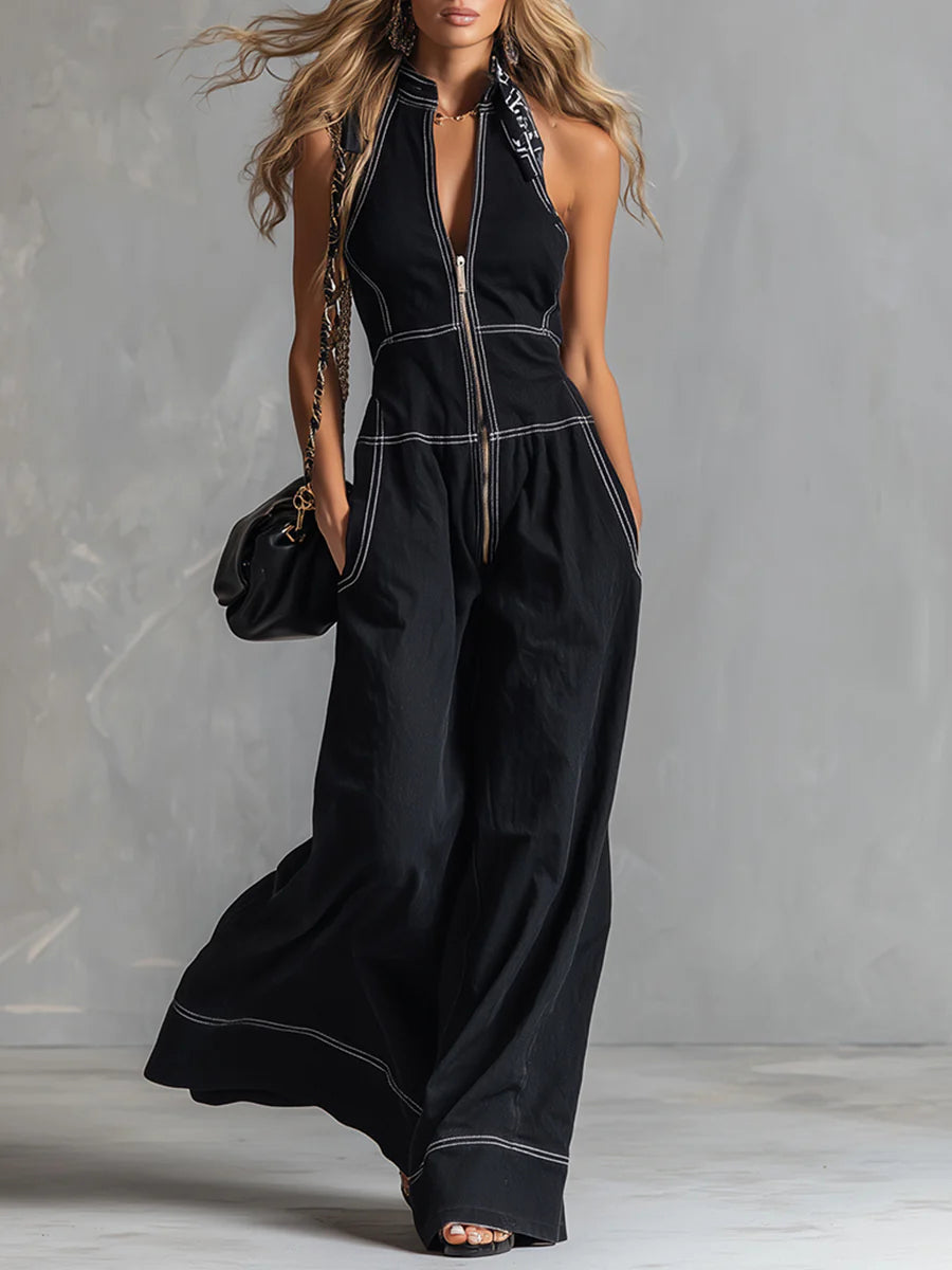 🔥 Casual Zippered Cotton Jumpsuit — The Ultimate Everyday Must-Have-blumpark