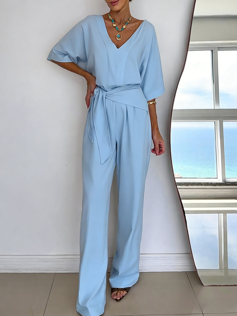 Women's Linen And Cotton Jumpsuit-blumpark