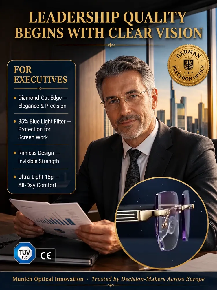 0.01s Auto-Focus Progressive Glasses | +1.00~+7.00 DPT, Stepless for Reading & Driving