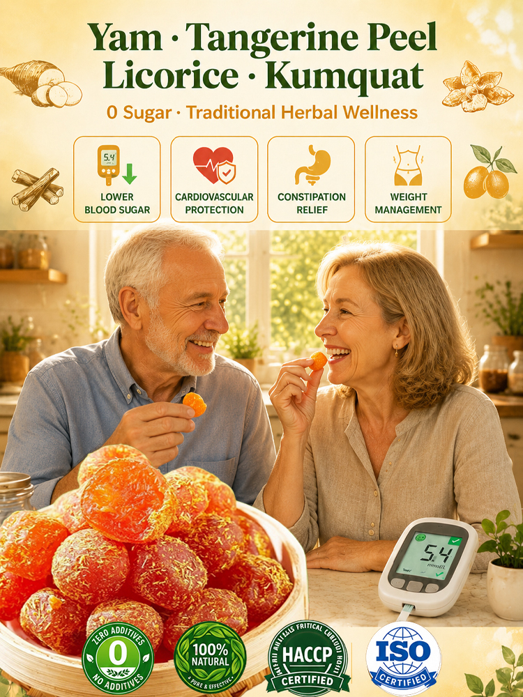 【Buy 1 Get 1 Free for a Limited Time!】[Freshly Hand-Harvested Ingredients] Yam, Dried Tangerine Peel, Licorice, Dried Kumquat。A must-have healthy snack for the whole family!
