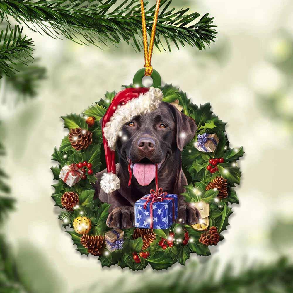 Chocolate Labrador Retriever Christmas Ornament – Gift for Her & Him