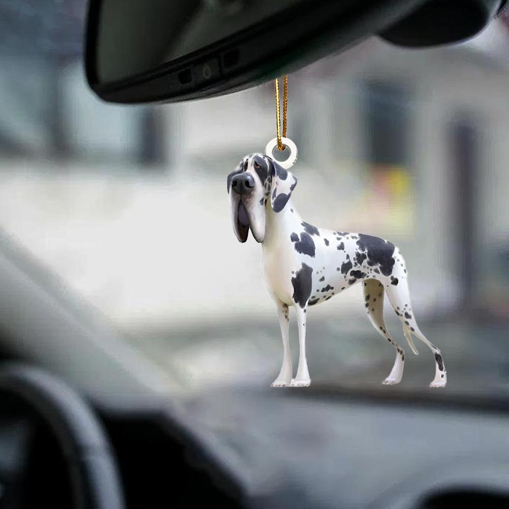 Great Dane “Look at Me” Two-Sided Car Ornament