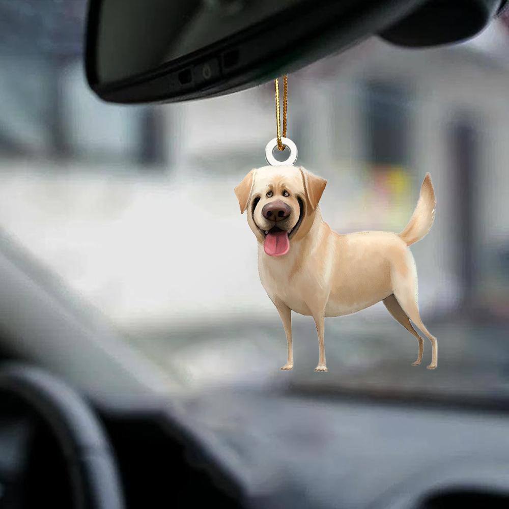 Labrador Retriever “Look at Me” Two-Sided Car Ornament
