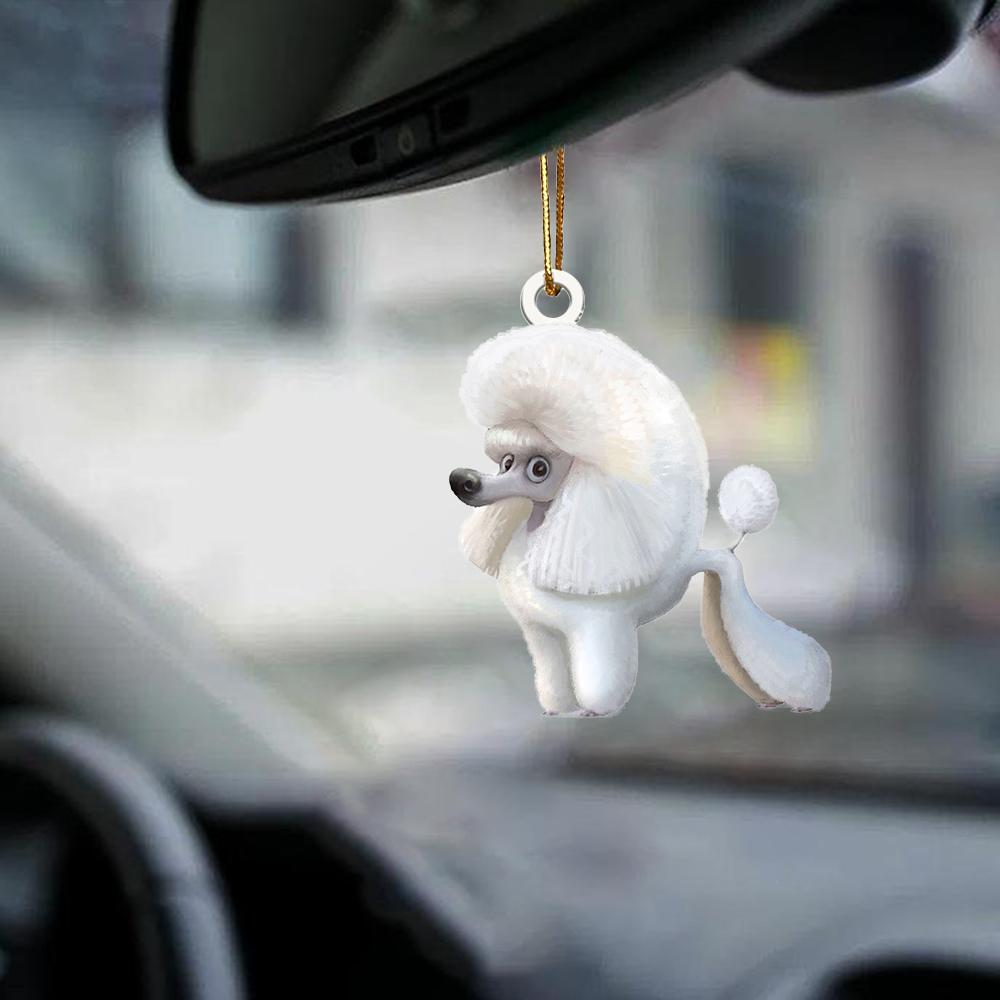 Toy Poodle “Look at Me” Two-Sided Car Ornament