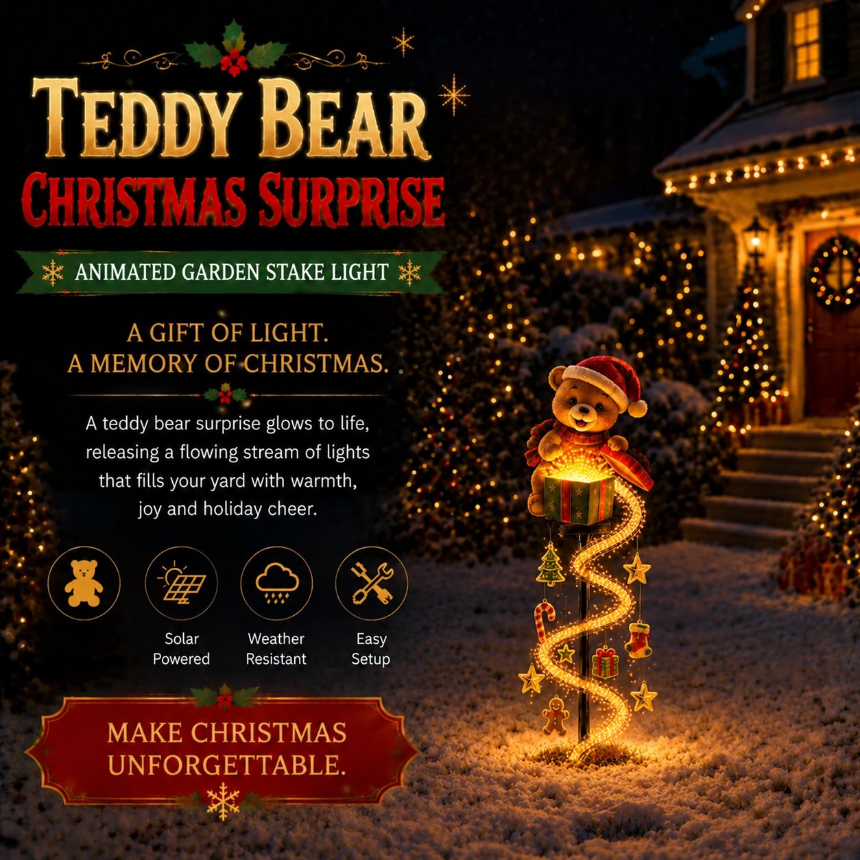 🎄✨ Christmas Magic Garden Collection-Transform Your Yard Into A Winter Wonderland With Enchanted Flowing Lights