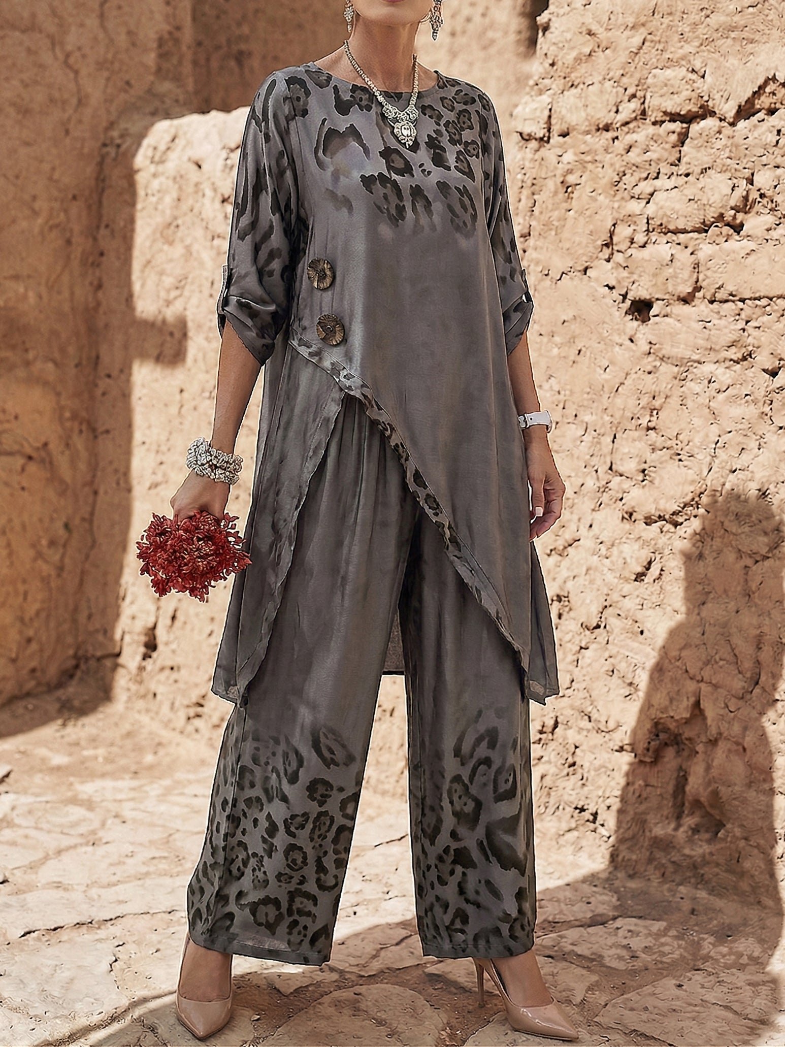 Soft-Touch Top and Trousers Set