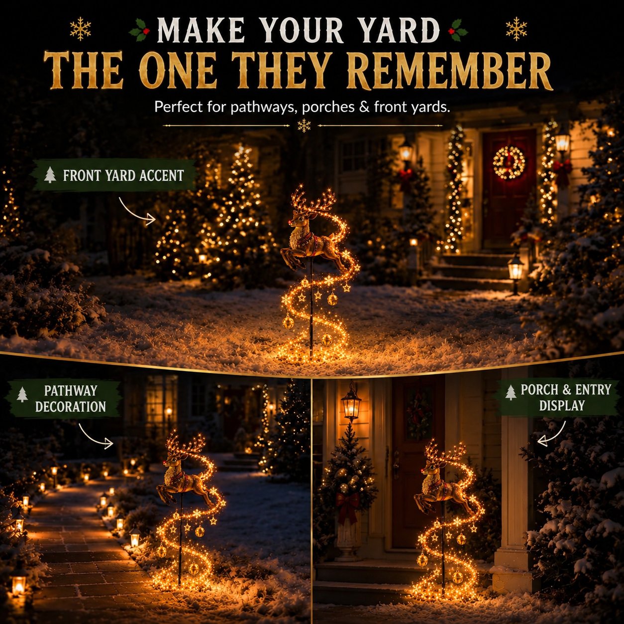 🎄✨ Christmas Magic Garden Collection-Transform Your Yard Into A Winter Wonderland With Enchanted Flowing Lights