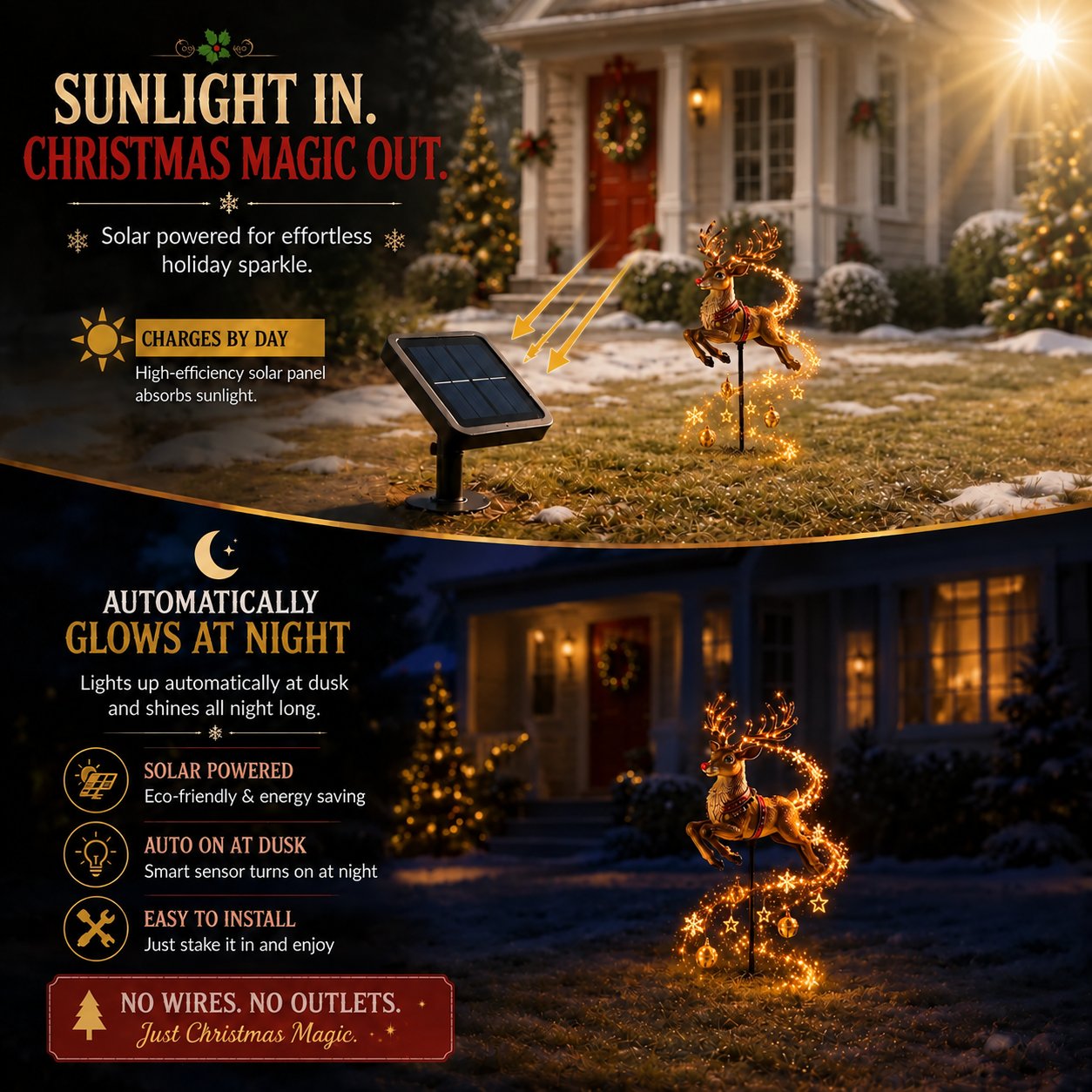 🎄✨ Christmas Magic Garden Collection-Transform Your Yard Into A Winter Wonderland With Enchanted Flowing Lights
