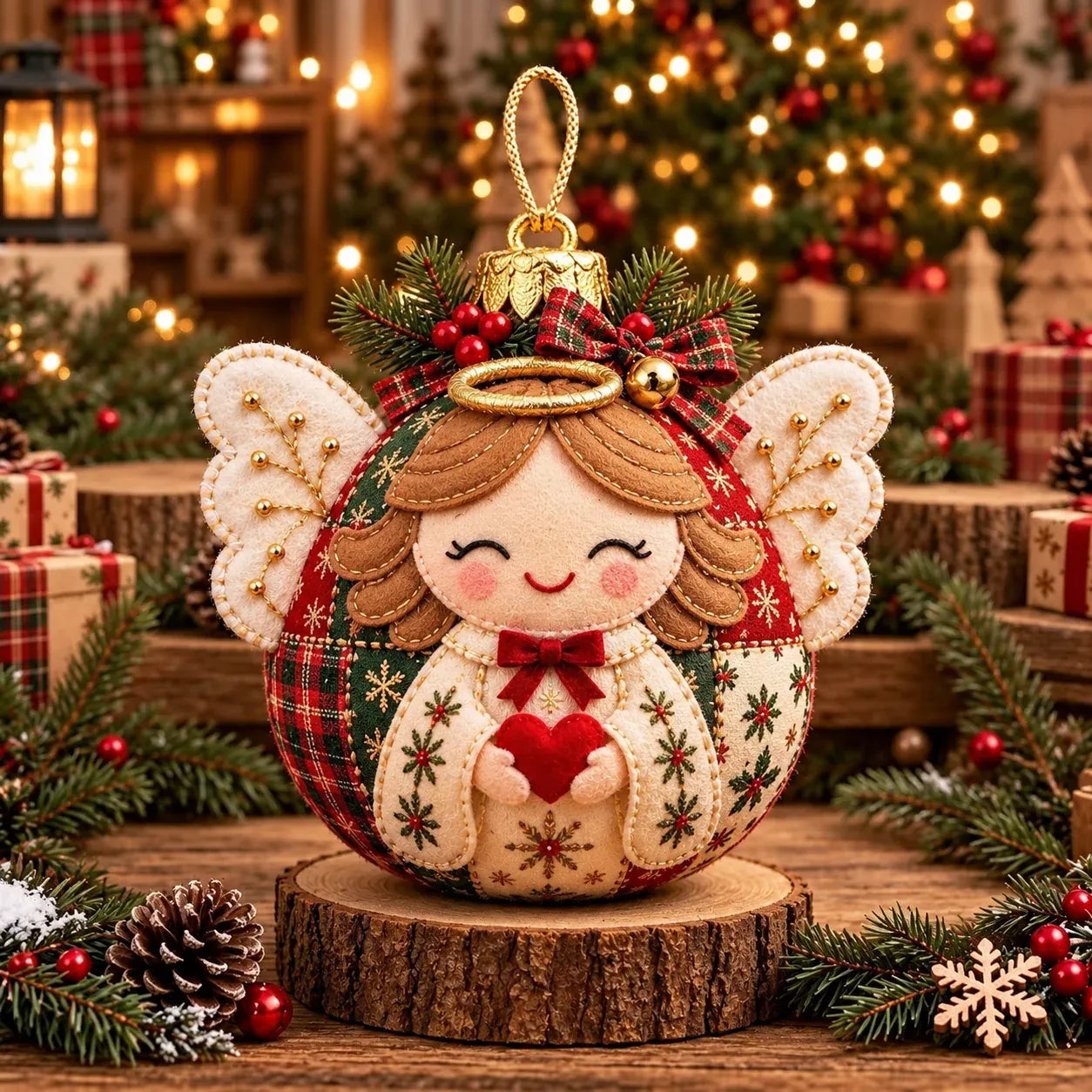 🎄Cozy Patchwork Christmas Ornament Collection | 8 Festive Character Designs for Trees, Wreaths & Holiday Gifts ✨