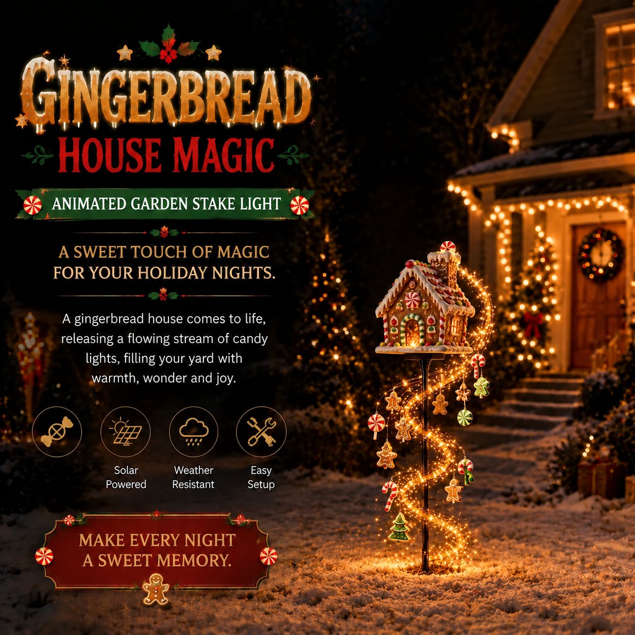 🎄✨ Christmas Magic Garden Collection-Transform Your Yard Into A Winter Wonderland With Enchanted Flowing Lights