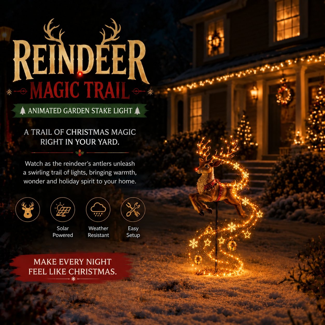 🎄✨ Christmas Magic Garden Collection-Transform Your Yard Into A Winter Wonderland With Enchanted Flowing Lights