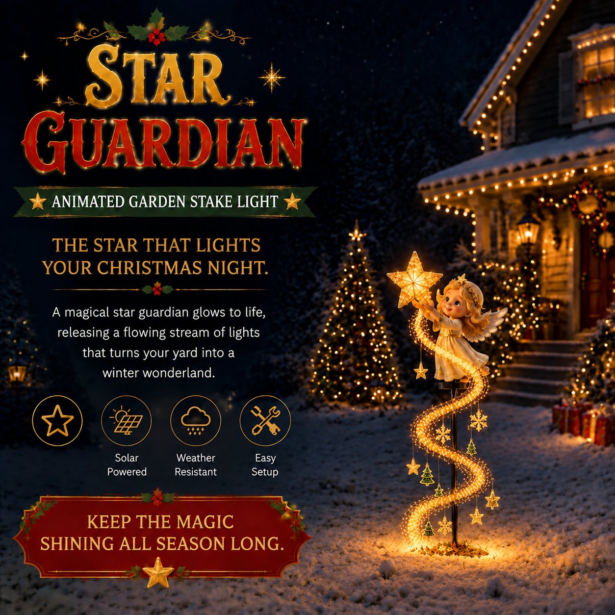 🎄✨ Christmas Magic Garden Collection-Transform Your Yard Into A Winter Wonderland With Enchanted Flowing Lights