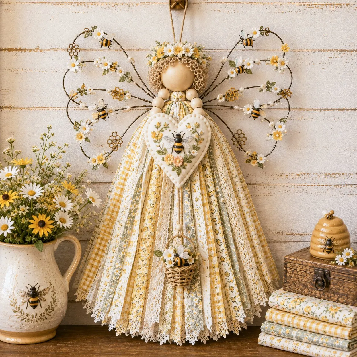 DIY Layered Fabric Angel Hanging Kit | Complete Kit with All Tools & Step-by-Step Guide Included 💕