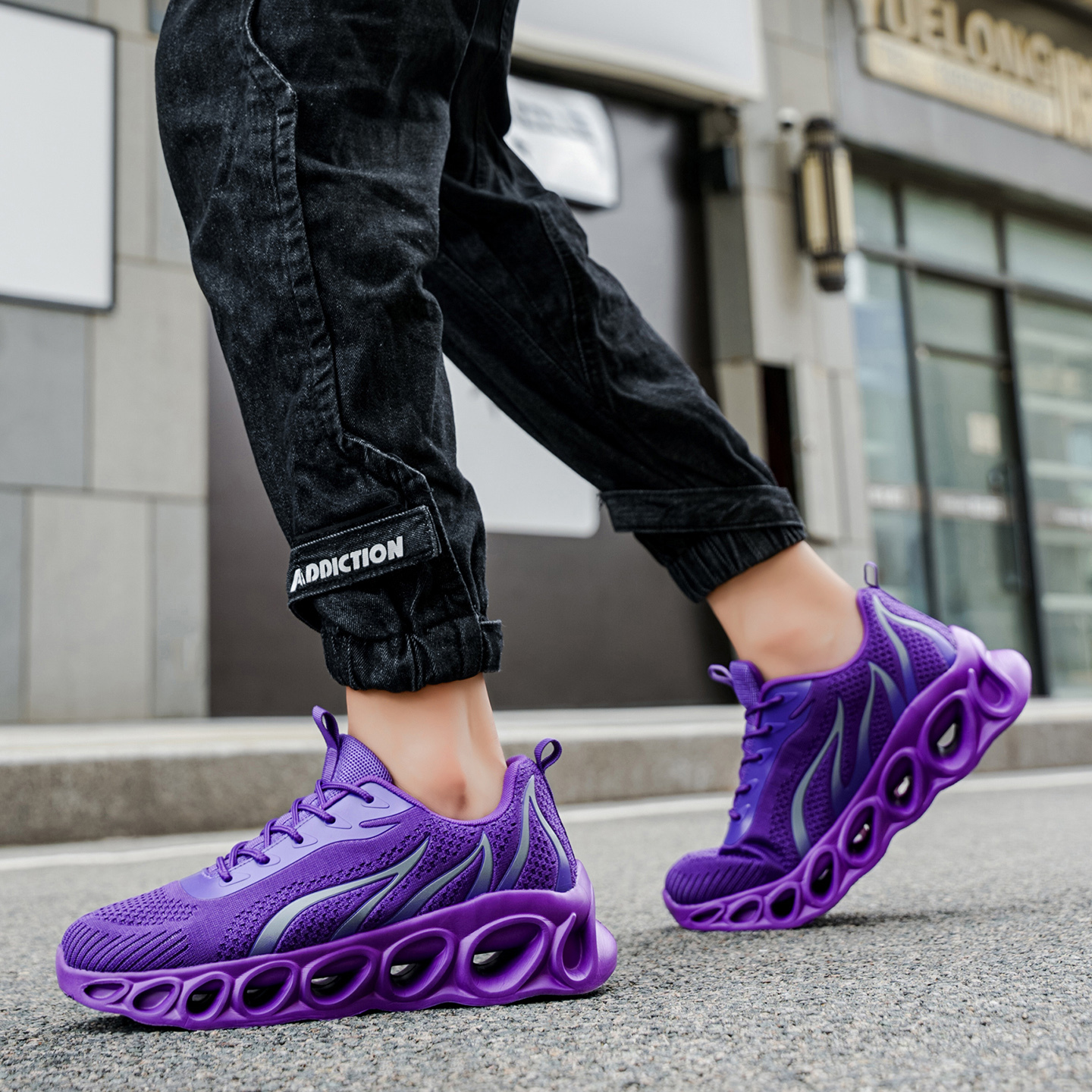 Softsfeel® Men's Relieve Foot Pain Perfect Walking Shoes - Purple