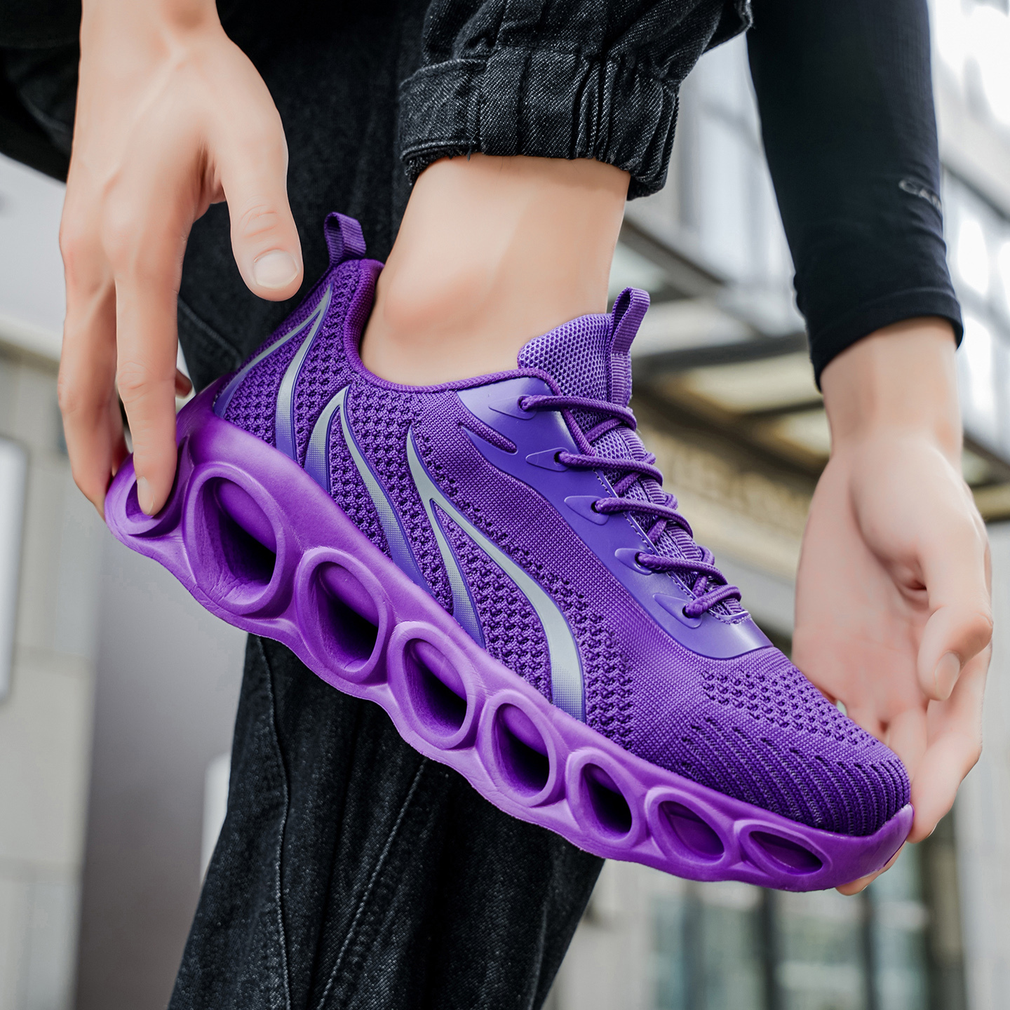 Softsfeel® Men's Relieve Foot Pain Perfect Walking Shoes - Purple