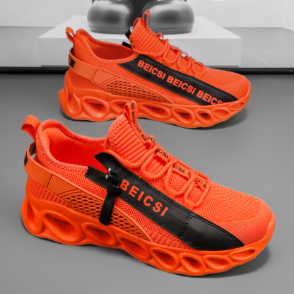 Softsfeel® Men's Side-Zip ComfortFit Walking Shoes - Orange
