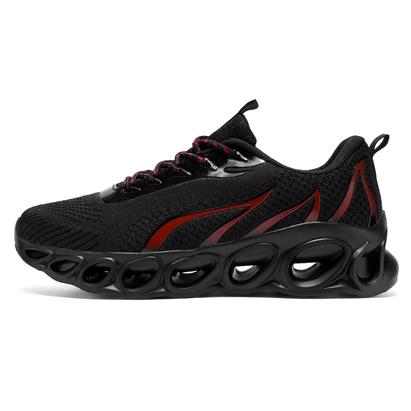 Softsfeel Women's Relieve Foot Pain Perfect Walking Shoes - Black Red