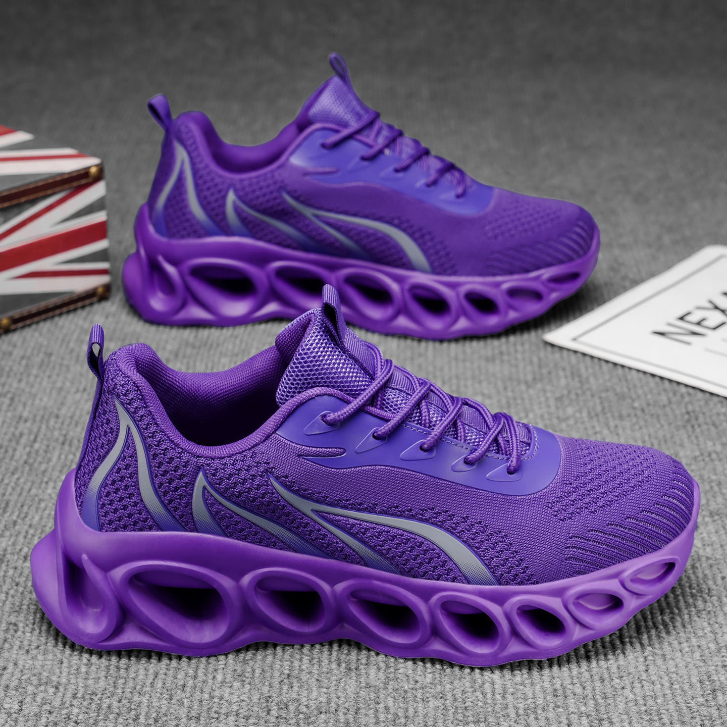 Softsfeel® Men's Relieve Foot Pain Perfect Walking Shoes - Purple