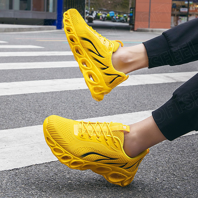 Softsfeel Women's Relieve Foot Pain Perfect Walking Shoes - Yellow-SOFTSFEEL