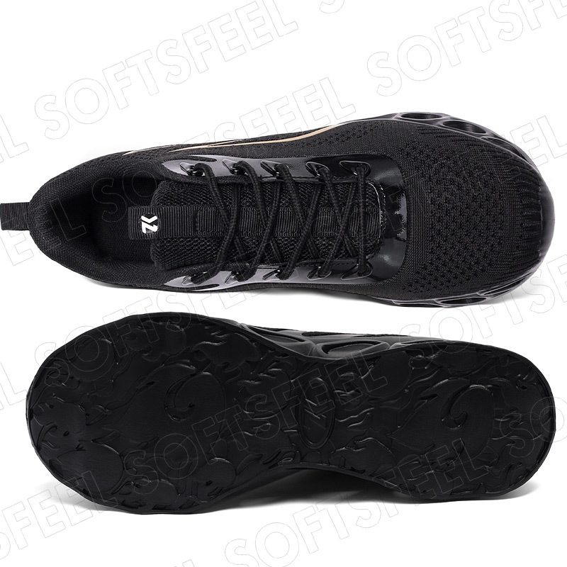 Softsfeel Women's Relieve Foot Pain Perfect Walking Shoes - Black Gold-SOFTSFEEL