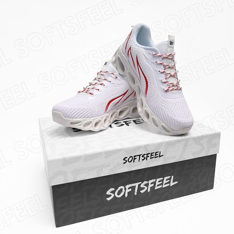 Softsfeel Men's Relieve Foot Pain Perfect Walking Shoes - White-SOFTSFEEL
