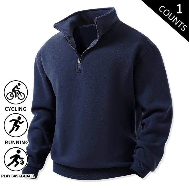 3-Pack Men’s Quarter-Zip Fleece Sweatshirts