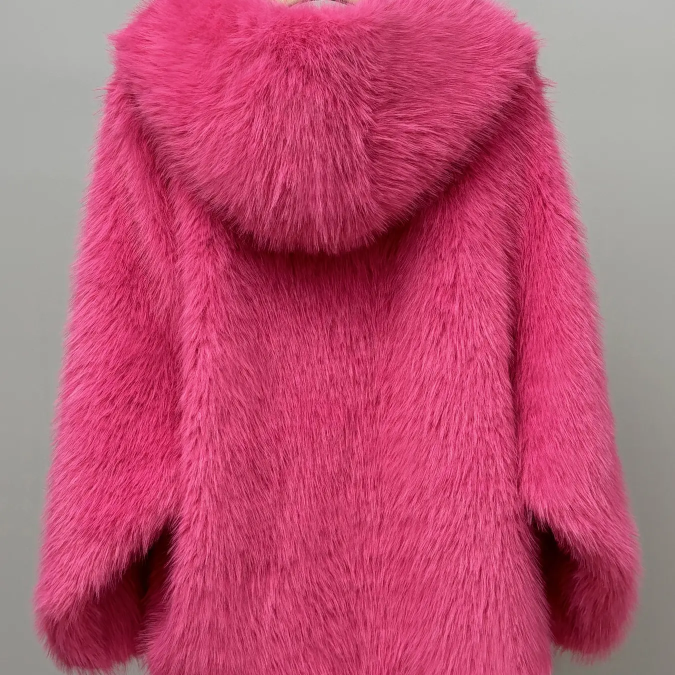 Women's Hooded Faux Fur Coat Loose Fit